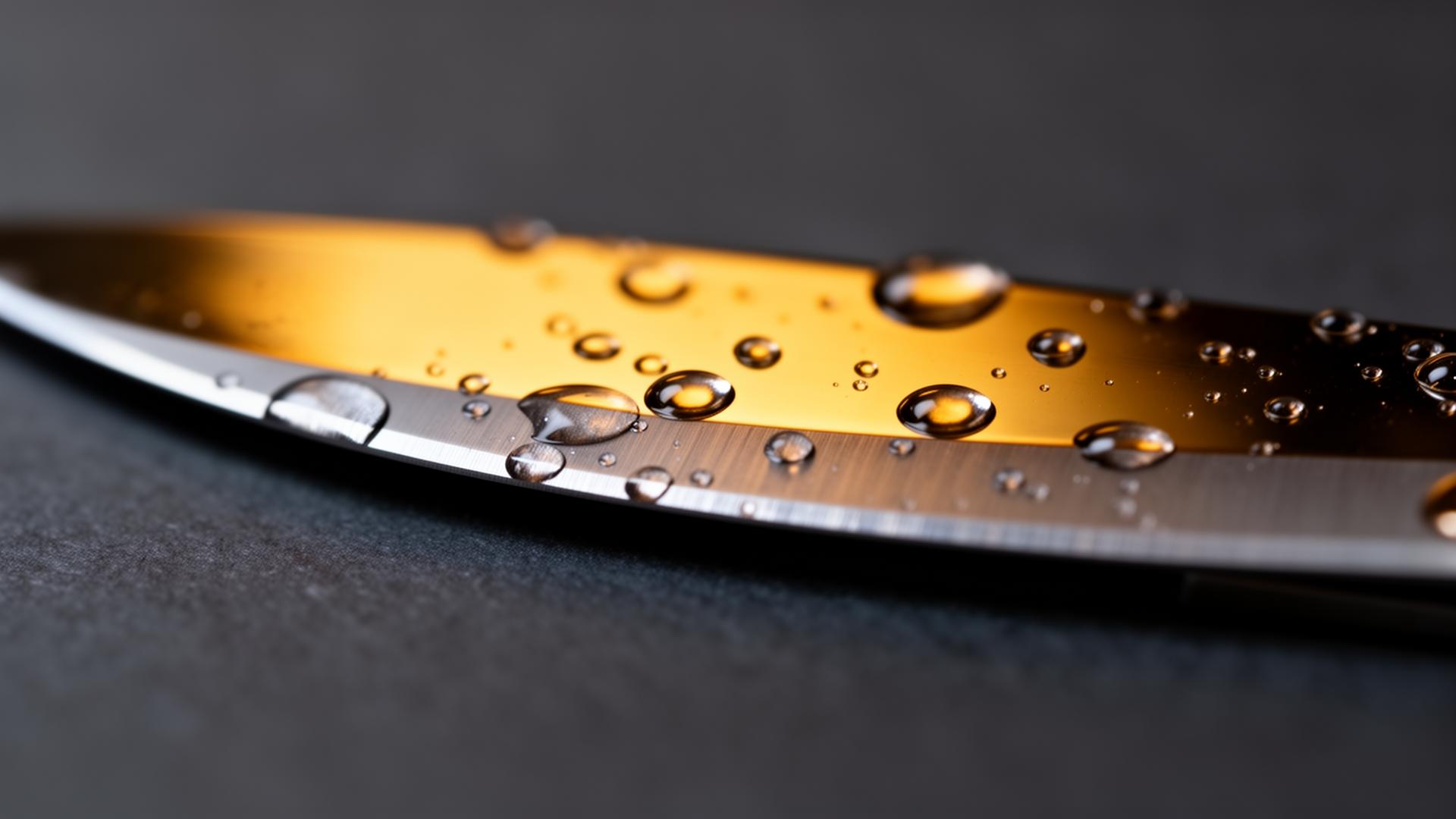 Premium Japanese steel scissor blade close-up